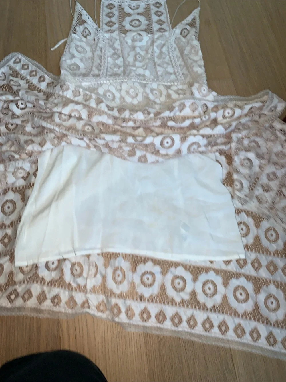 White Lace Backless Fit & Flare Dress - Picture 4 of 10
